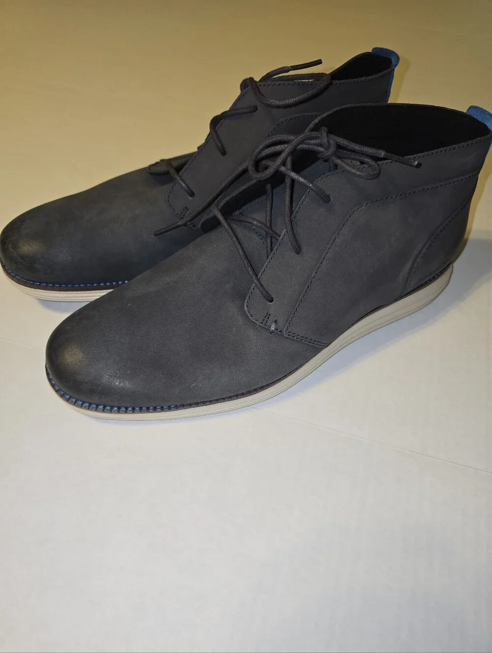 Cole Haan Men's ØriginalGrand Remastered Waterproof Chukka Boots 10.5 Navy Blue